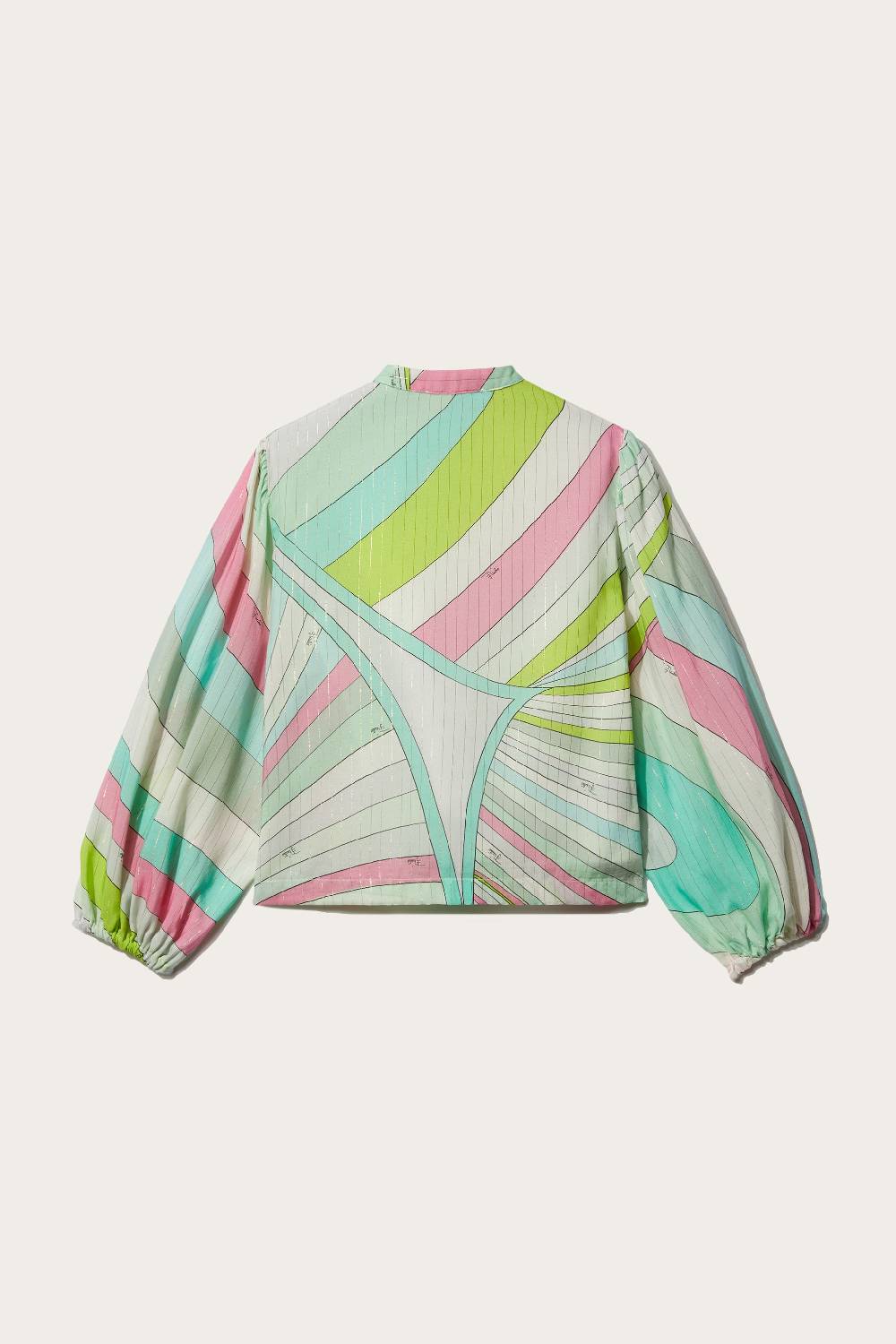 Pucci Iride-Print Ruffled Top Moda
