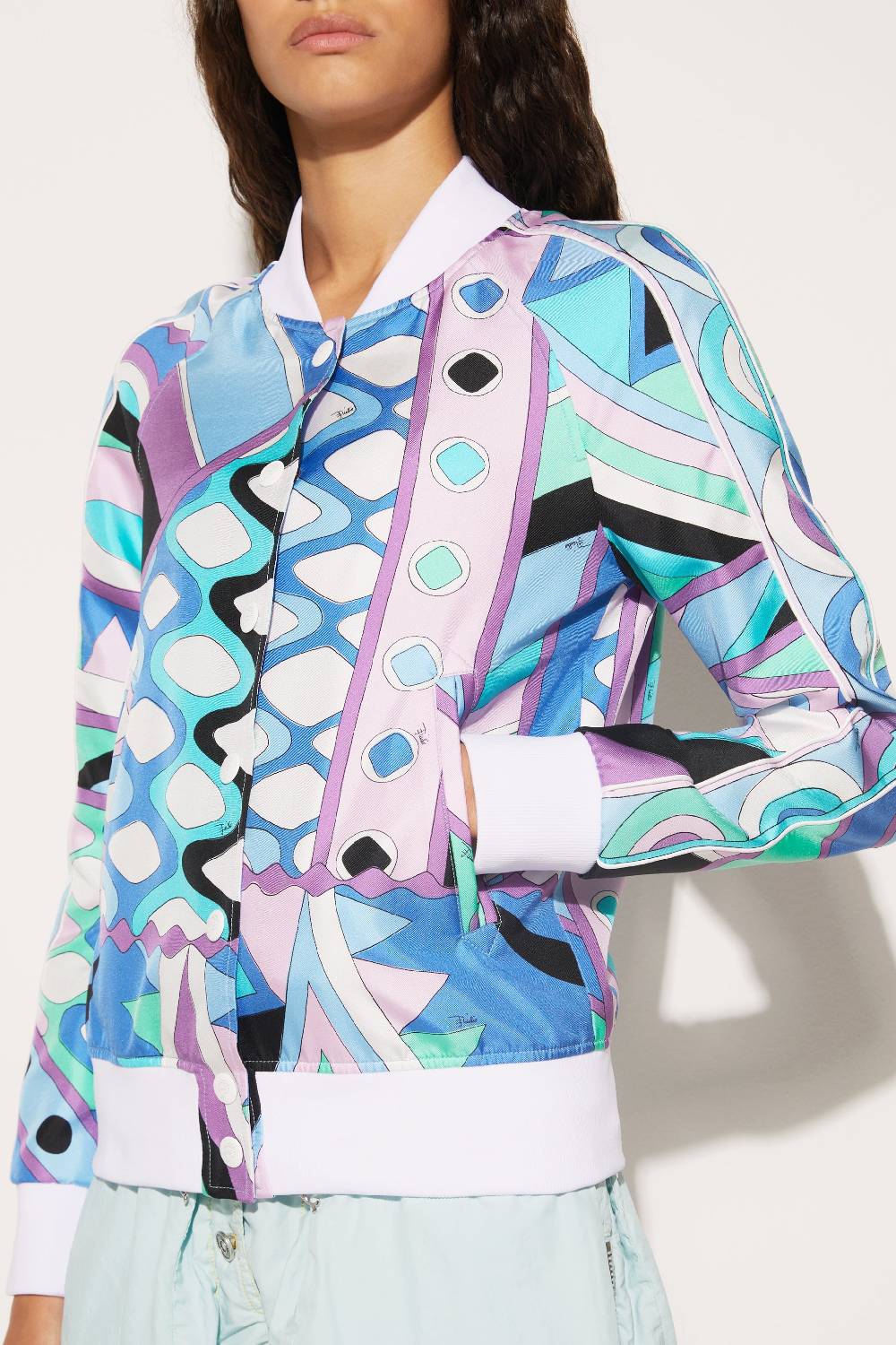 Pucci Bomber in seta con stampa Vivara Qualità Garantita