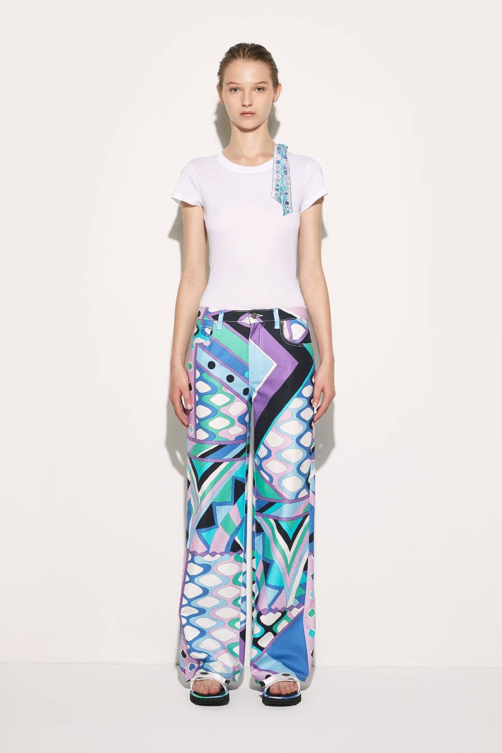 Pucci T-shirt con inserto Iride Consegna Veloce