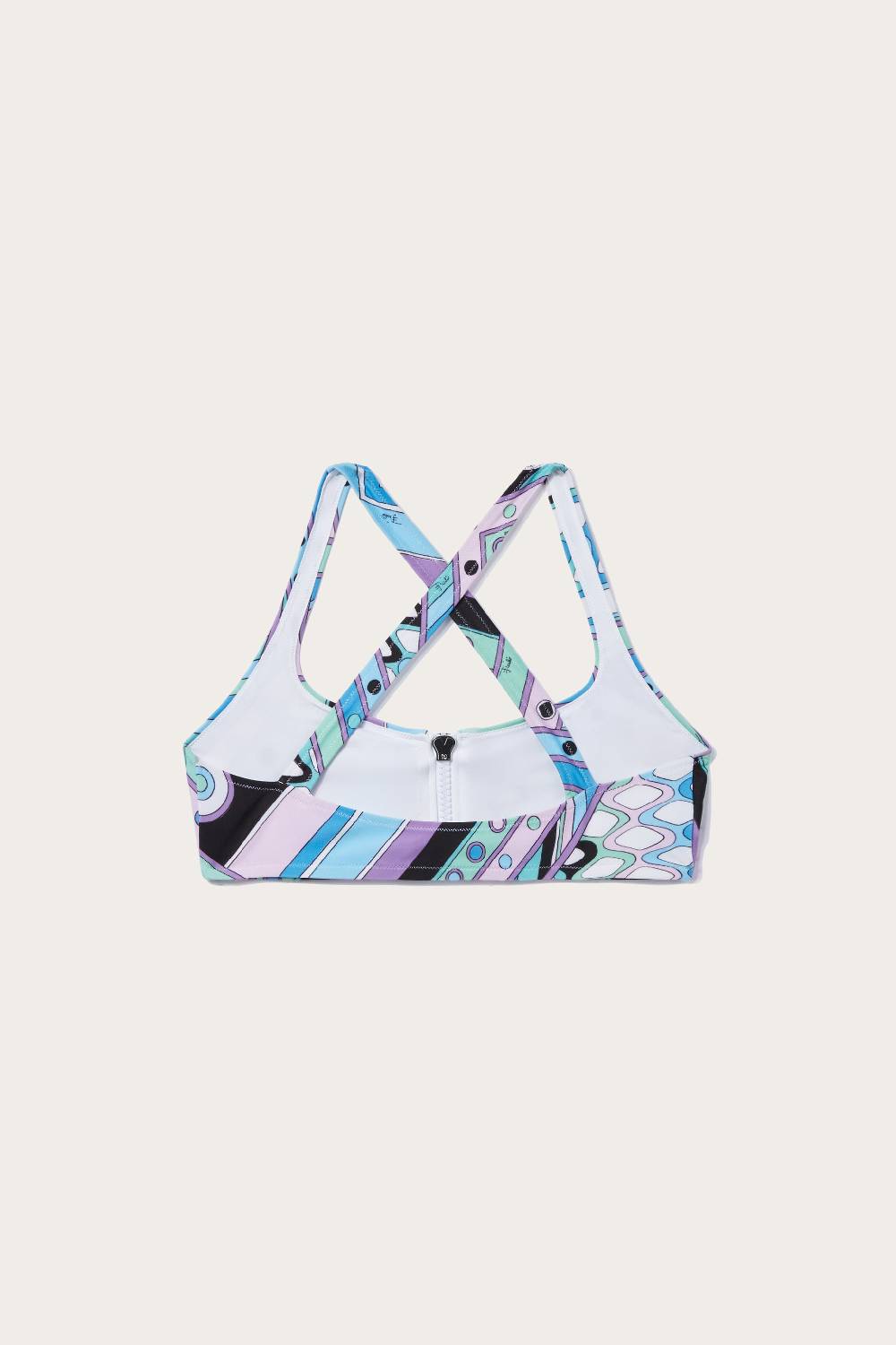 Pucci Top bikini con stampa Vivara e zip Moda