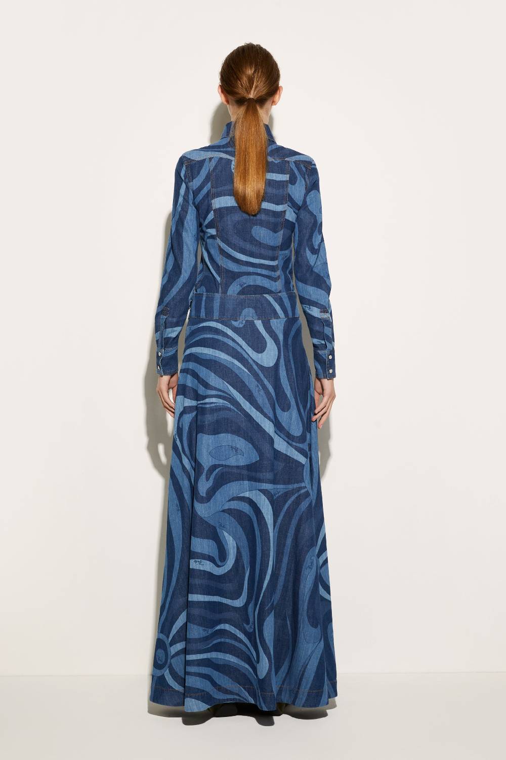 Pucci Gonna lunga in denim con stampa Marmo Black Friday