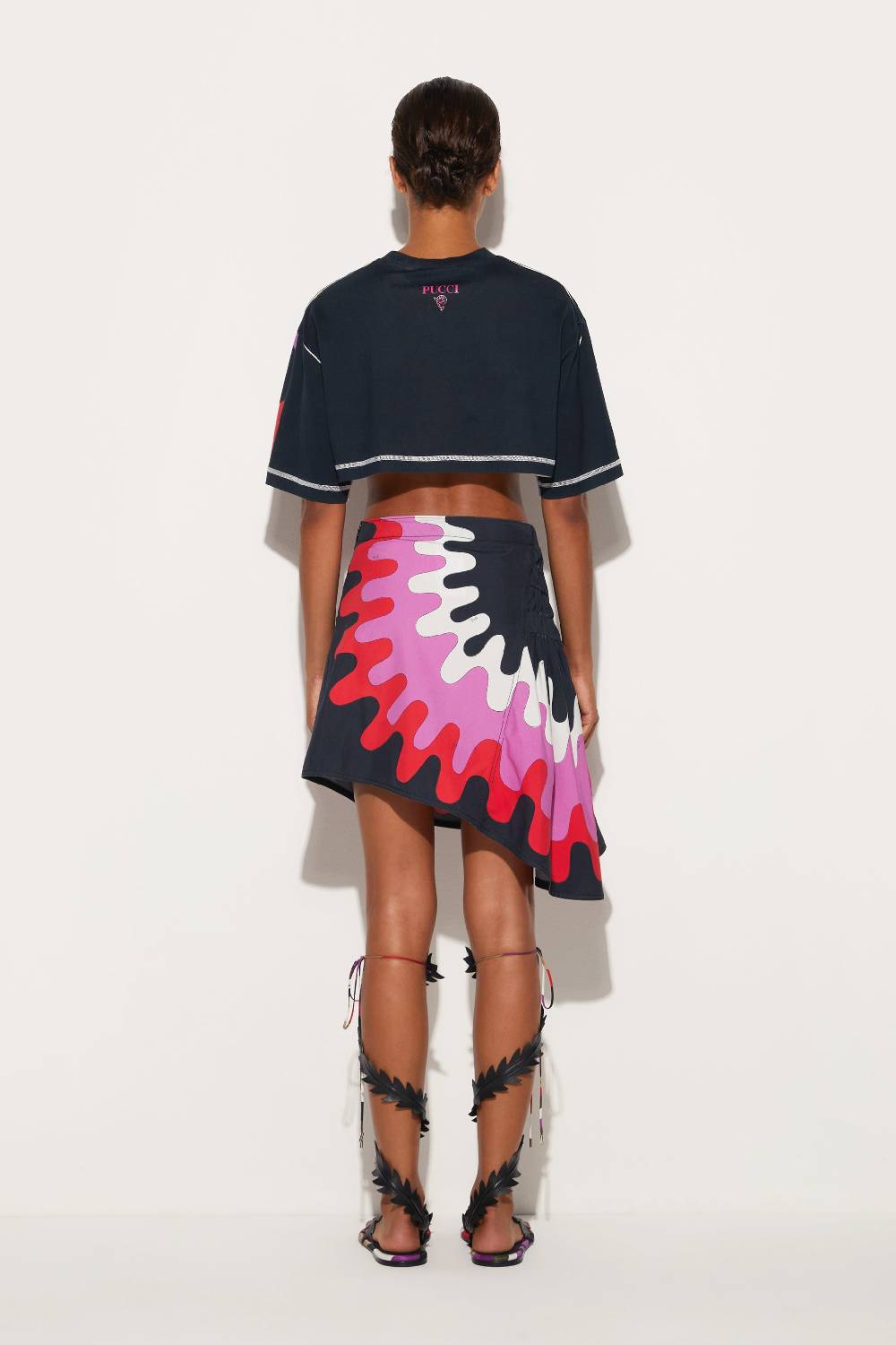 Pucci T-shirt cropped con stampa Marmo Cyber Monday