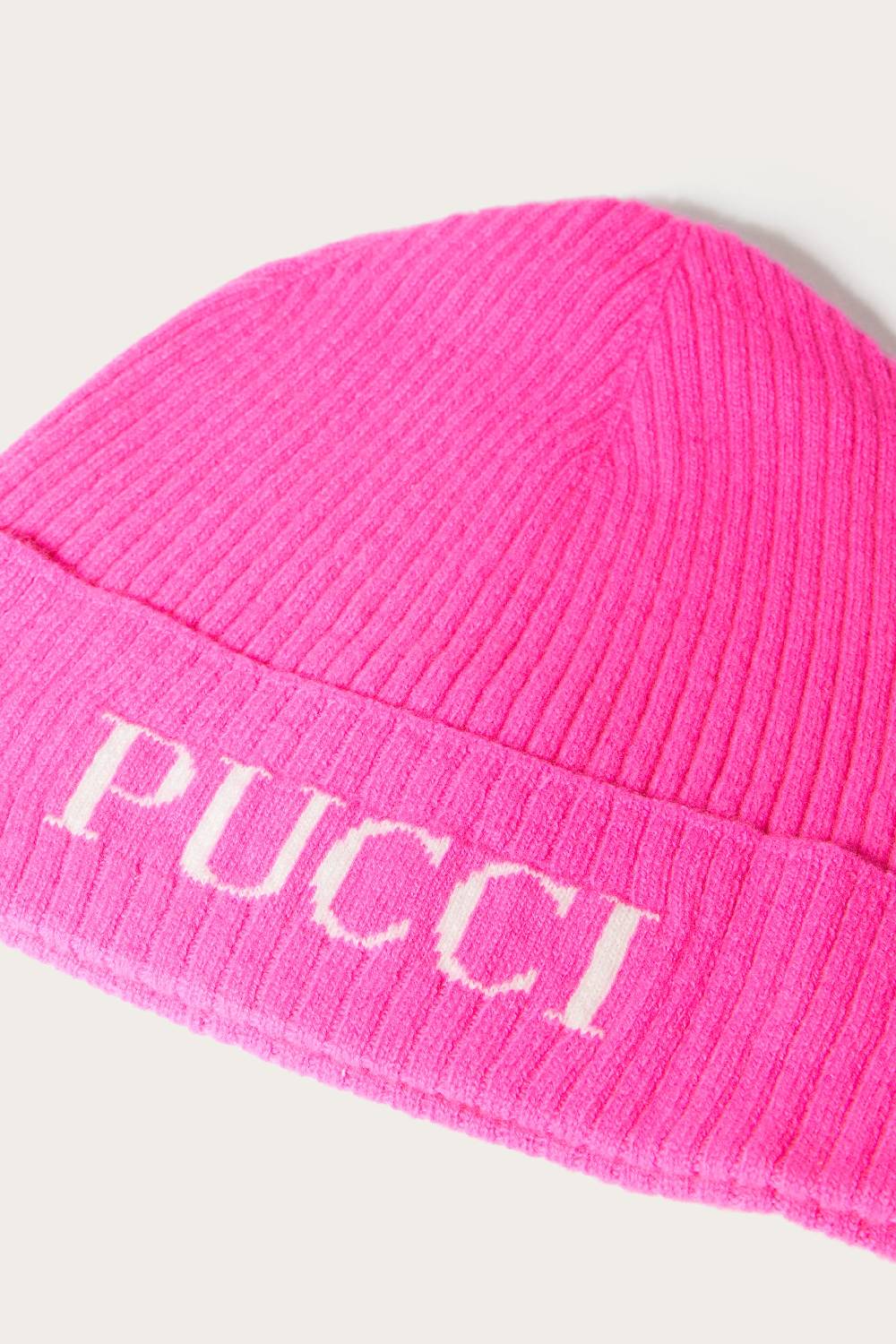 Pucci Logo-Intarsia Beanie Hat Rilascio limitato