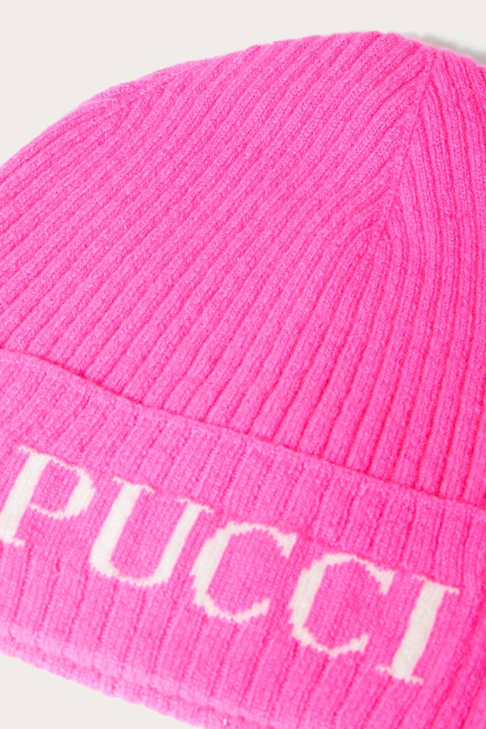 Pucci Logo-Intarsia Beanie Hat Rilascio limitato