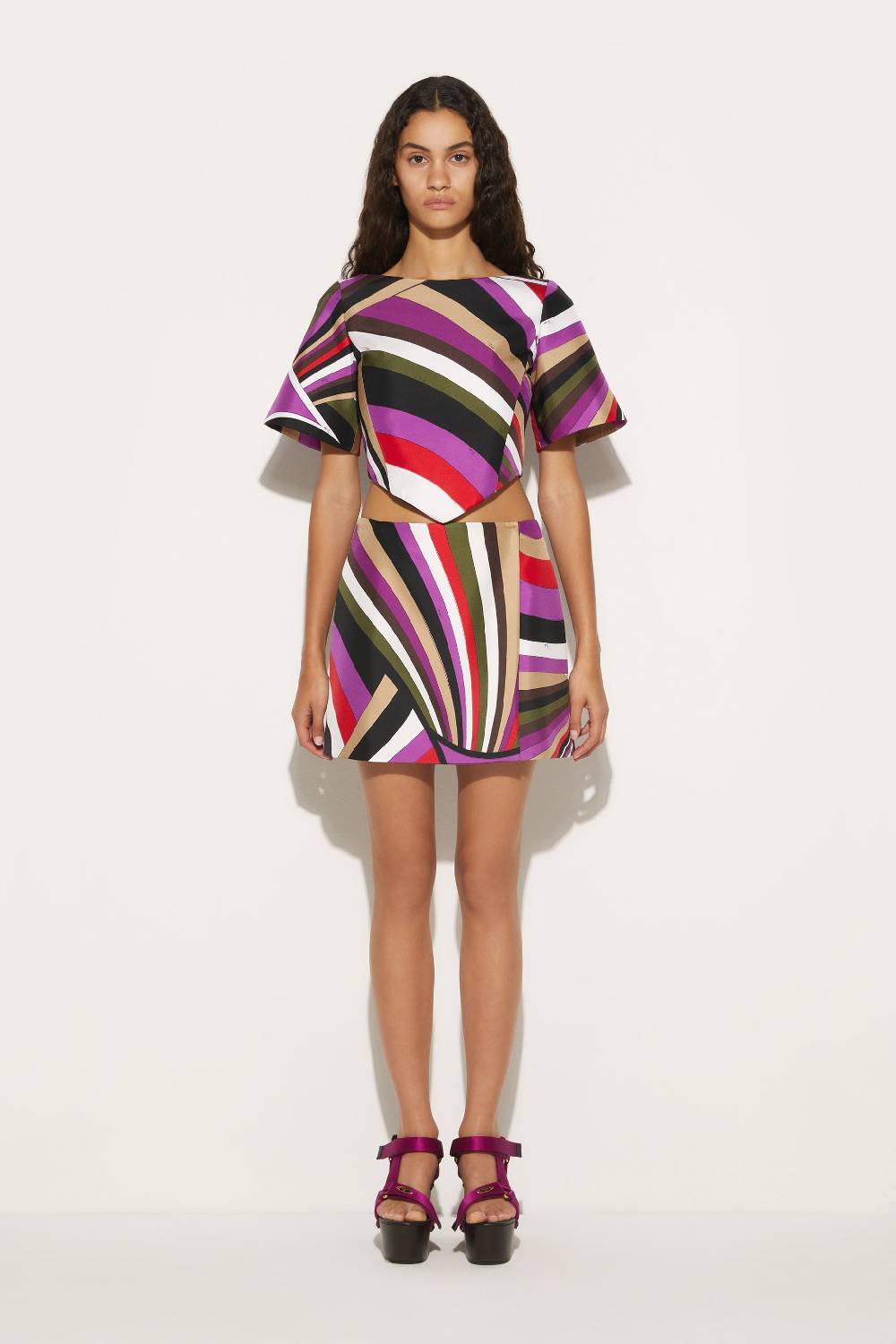 Pucci Top in seta con stampa Iride Sostegno trimestrale