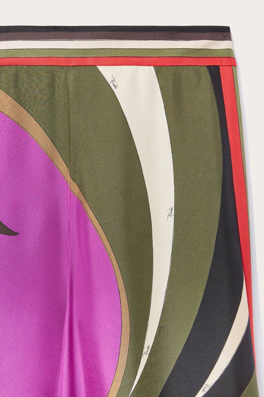 Pucci Pantaloni in seta con stampa Cigni Fino al 55% di sconto