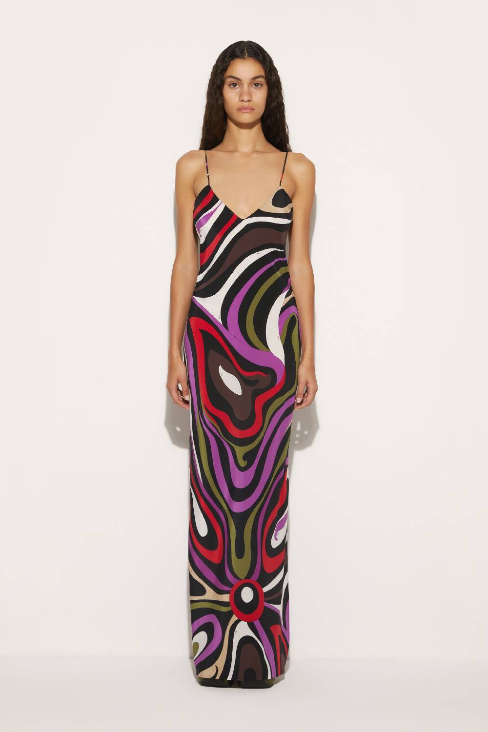 Pucci Abito in seta con stampa Marmo Super sconto