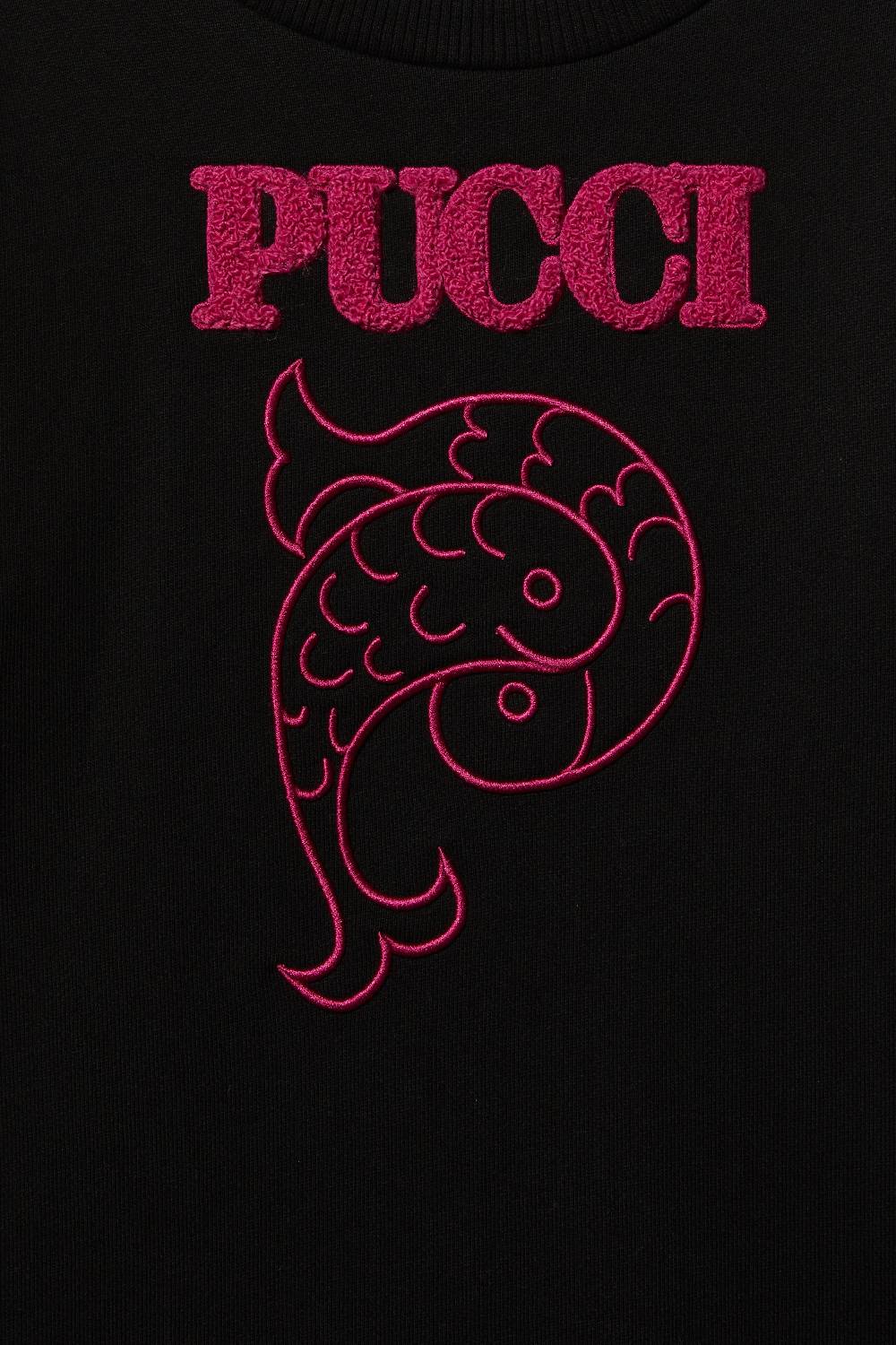 Pucci Logo-Embroidered Cotton Dress Esporta salva