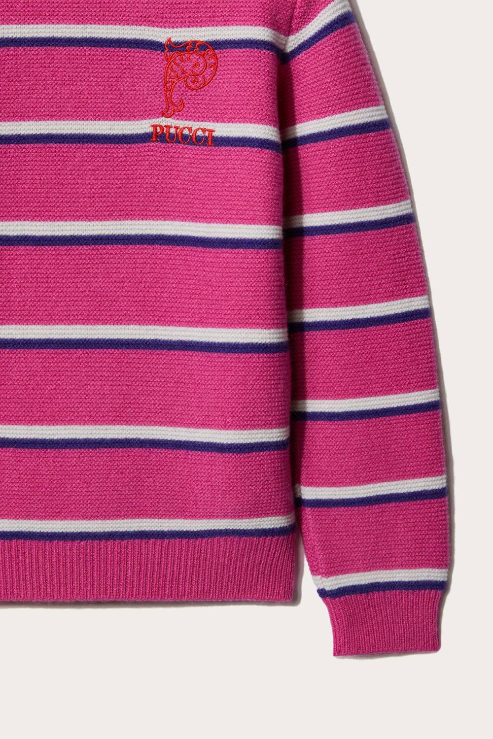 Pucci Logo-Embroidered Striped Sweater Italy