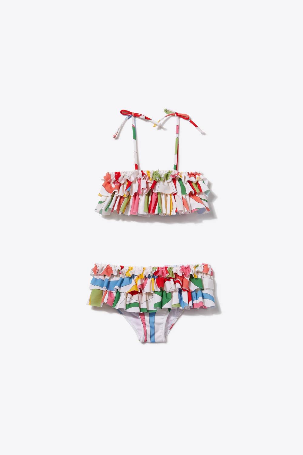Pucci Marmo-Print Ruffled Bikini Qualità Garantita