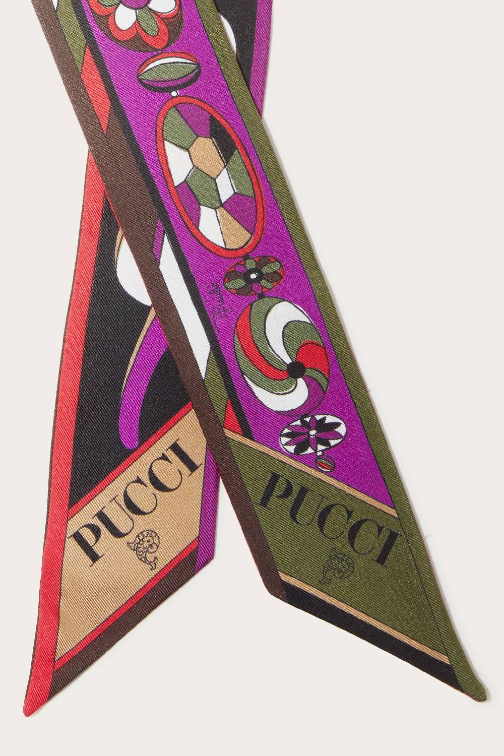 Pucci Foulard in seta con stampa Pesci Vendita Economica