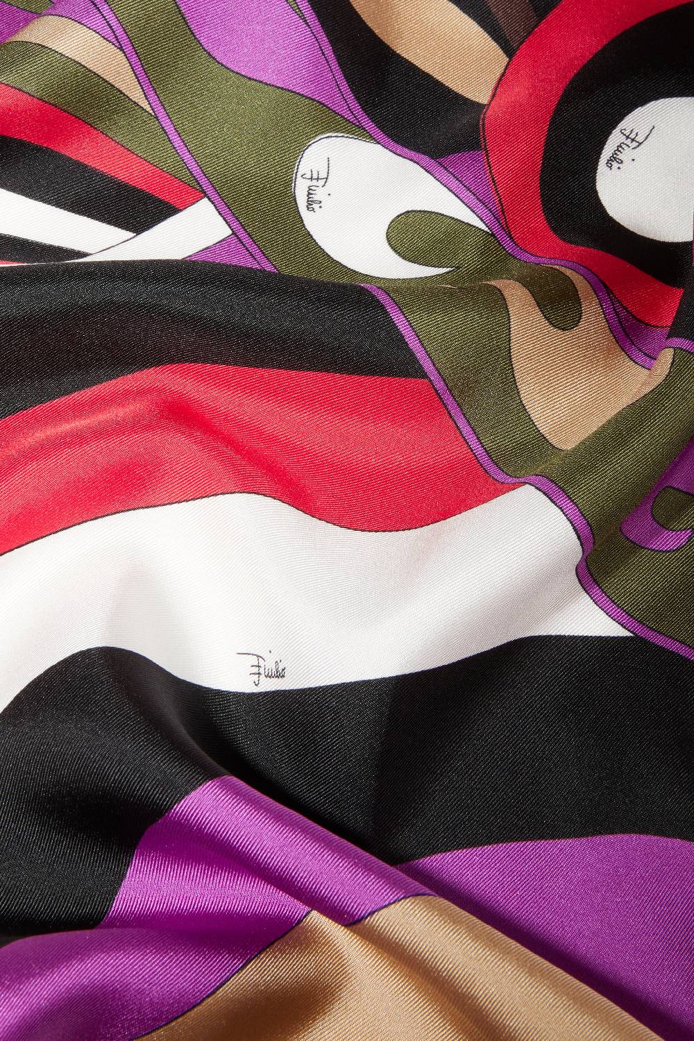 Pucci Carré grande in seta con stampe Iride e Marmo Prezzo di fabbrica