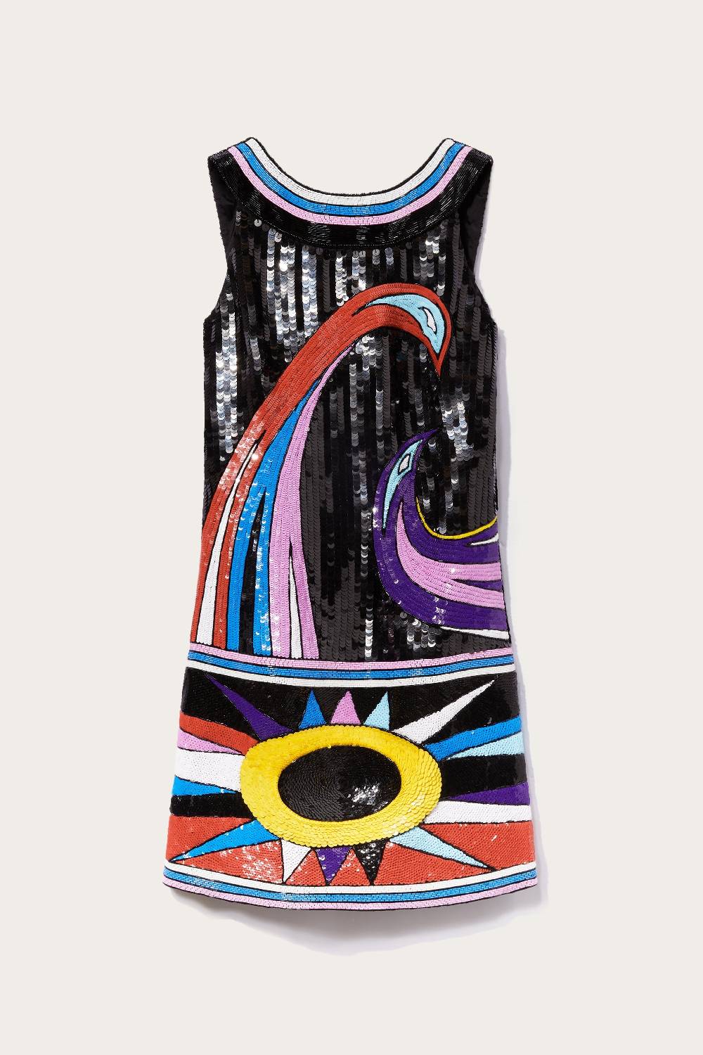 Pucci Mini abito in seta con motivo Cigni Fornitura limitata