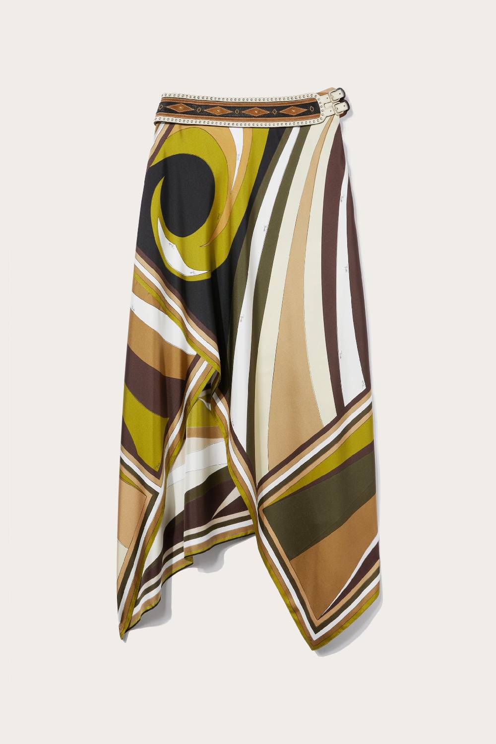 Pucci Gonna in seta con stampa Cigni Offerta esclusiva