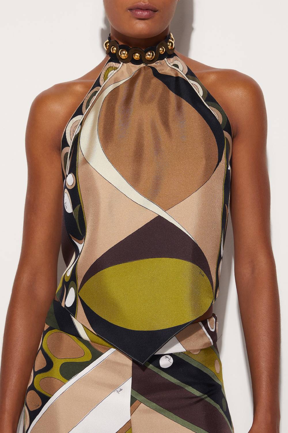 Pucci Top in seta con stampa Pesci Vendite stagionali