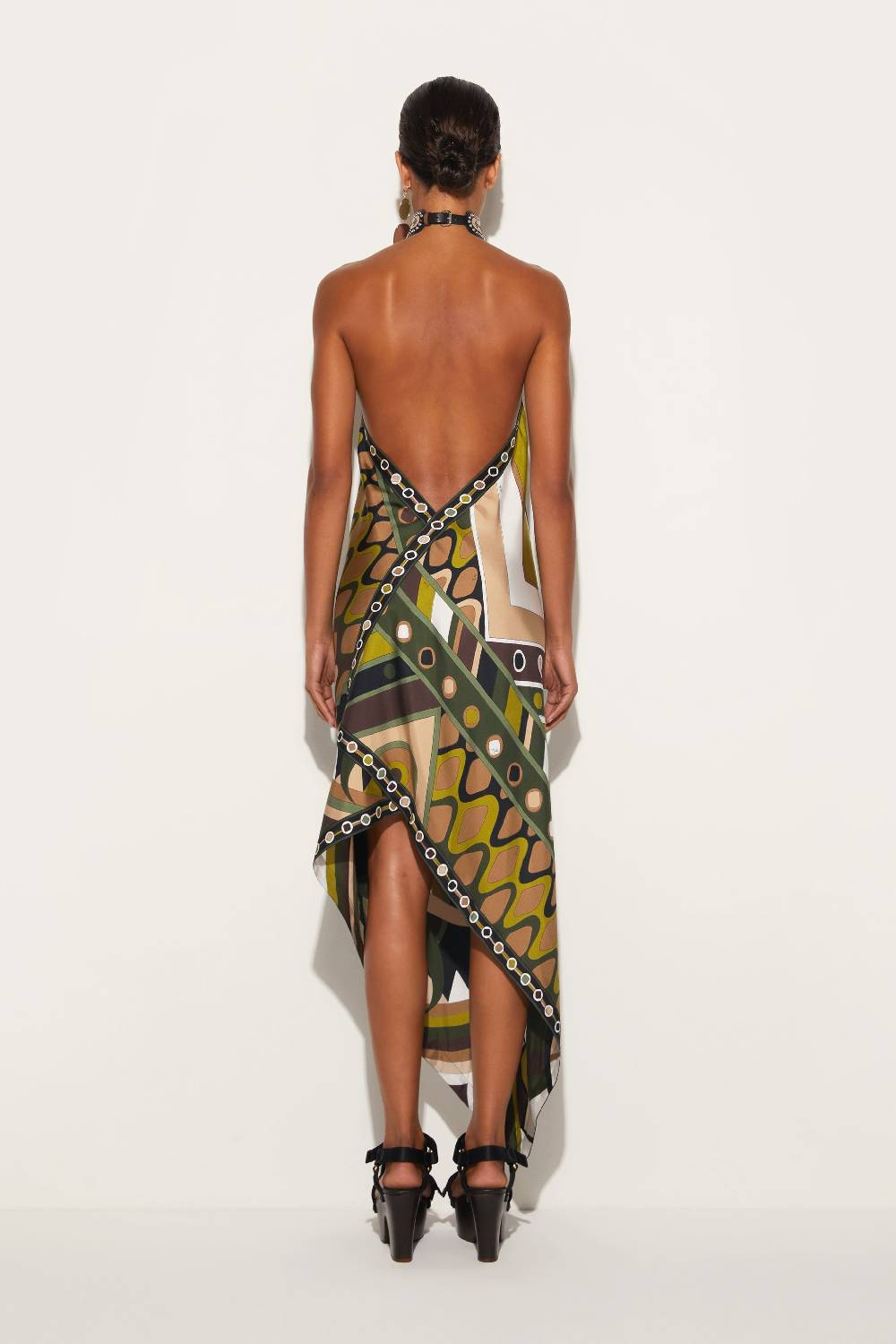 Pucci Abito in seta con stampa Vivara Latest fashion