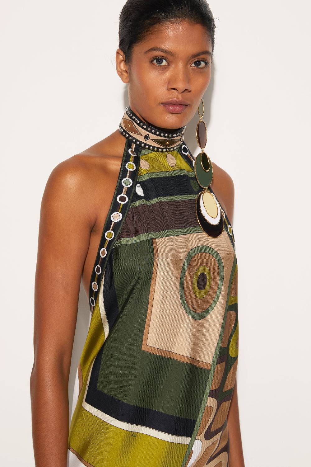 Pucci Abito in seta con stampa Vivara Latest fashion