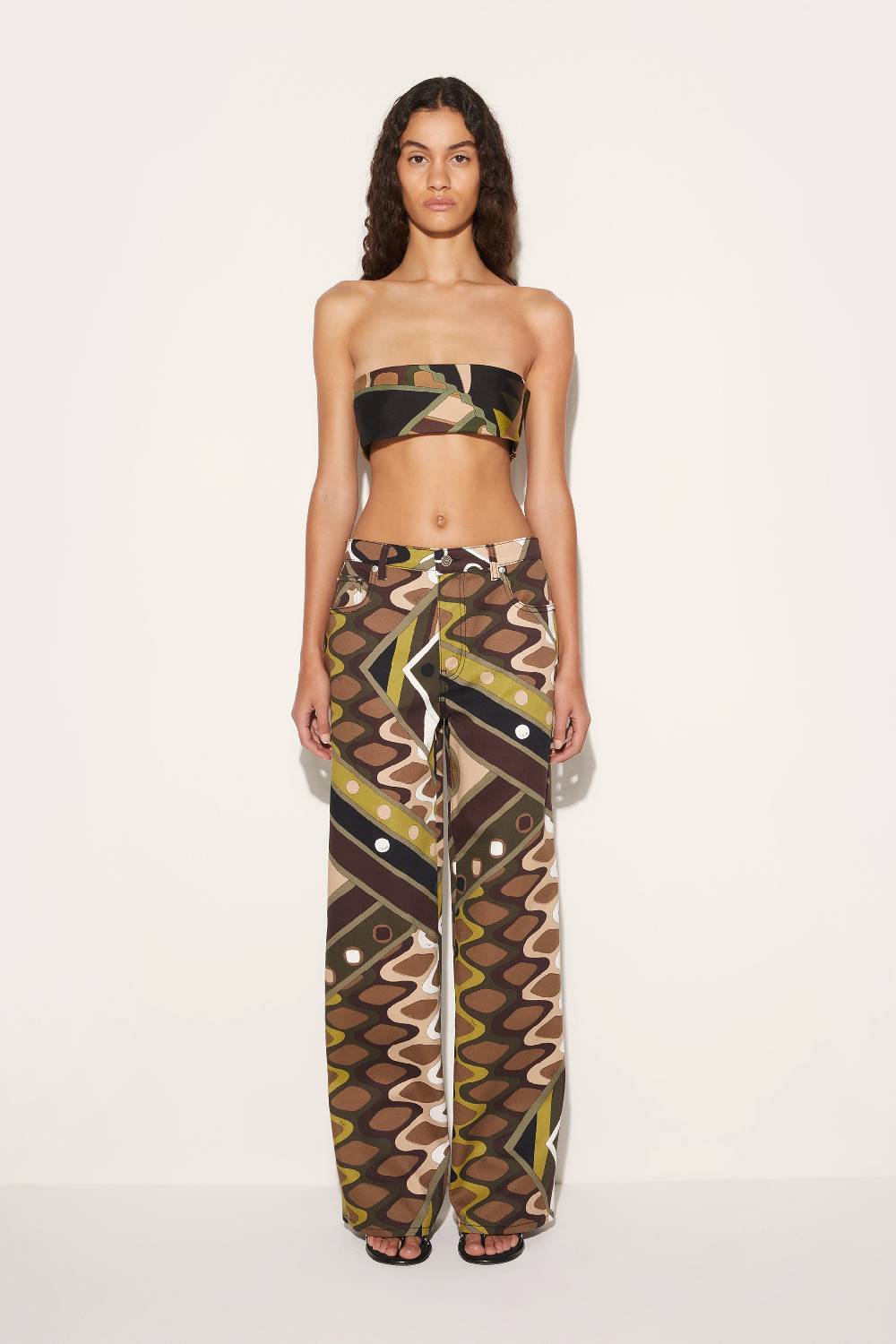 Pucci Pantaloni a gamba ampia con stampa Vivara Lightning offer