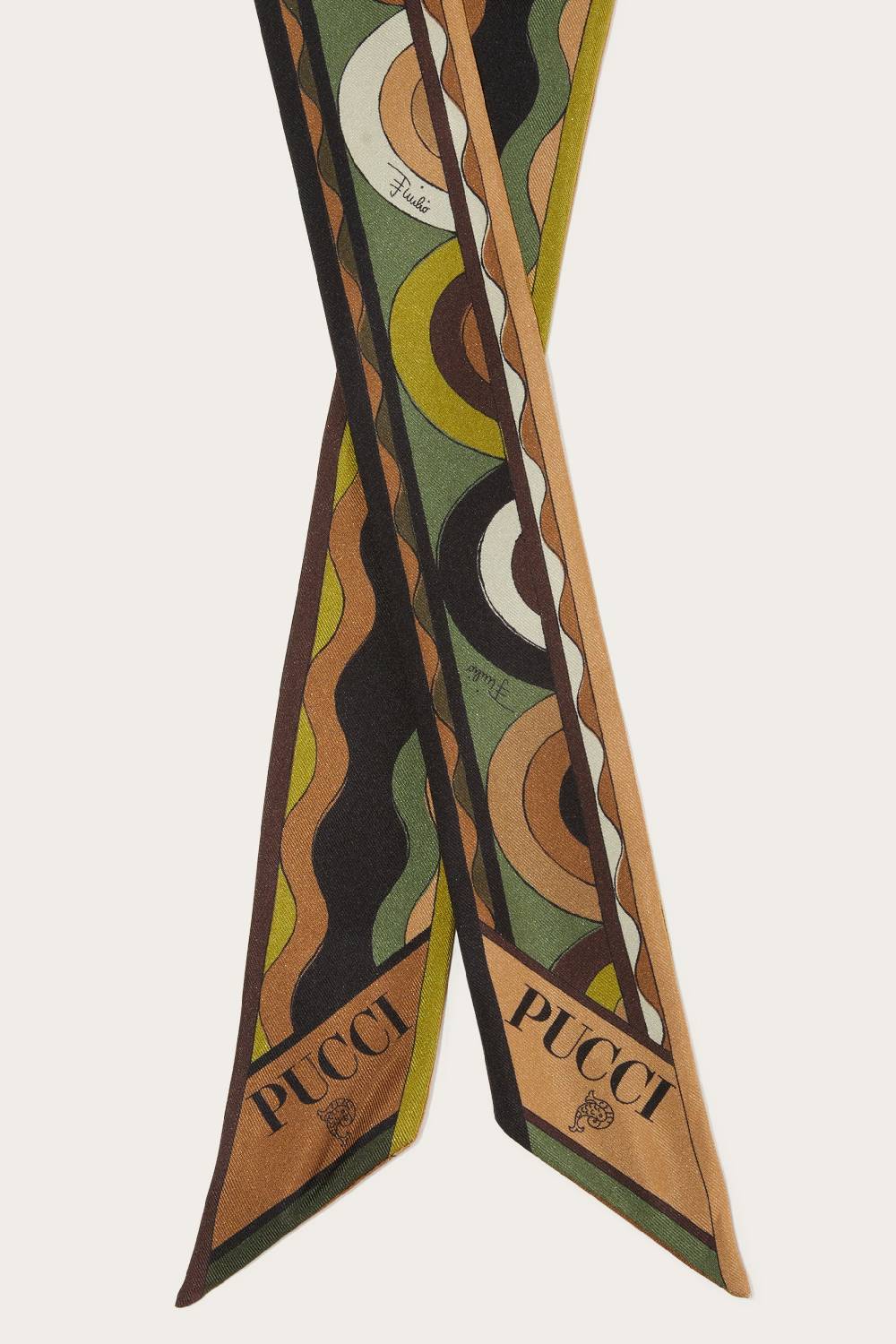Pucci Foulard in seta con stampe Onde e Bersaglio Grandi sconti