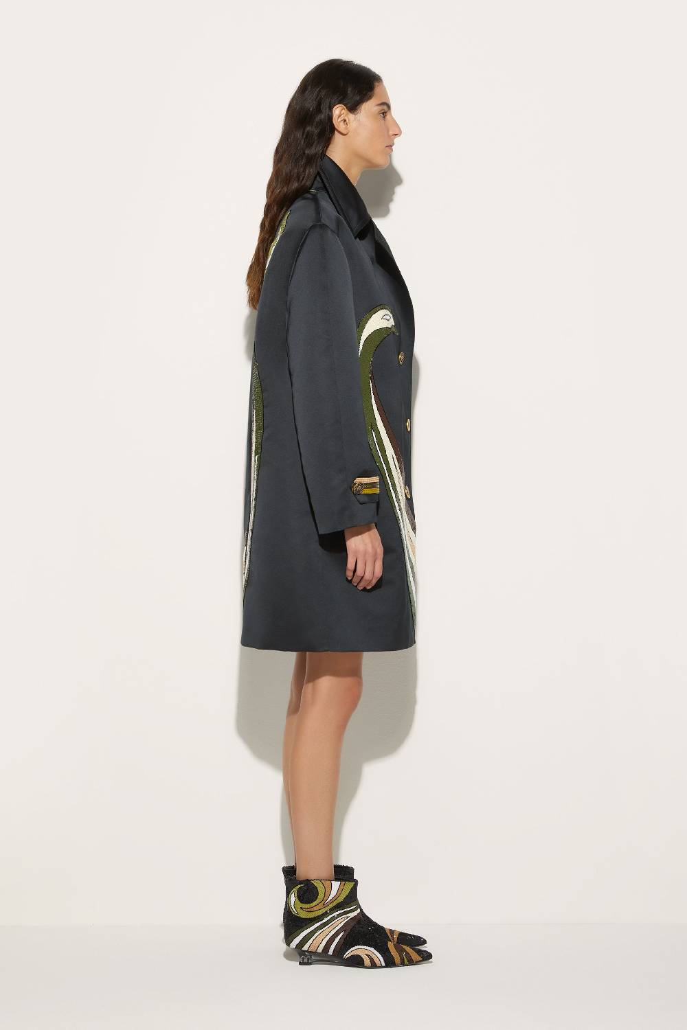 Pucci Trench con motivo Cigni Offerte stagionali