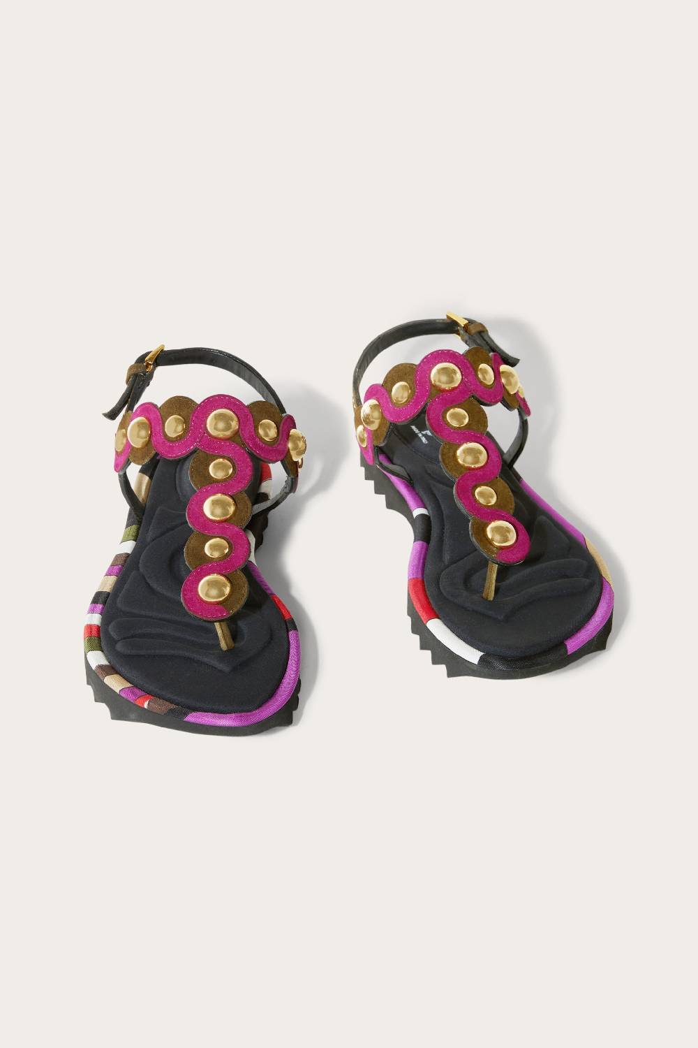Pucci Sandali in pelle scamosciata con motivo Onde Soddisfazione Garantita