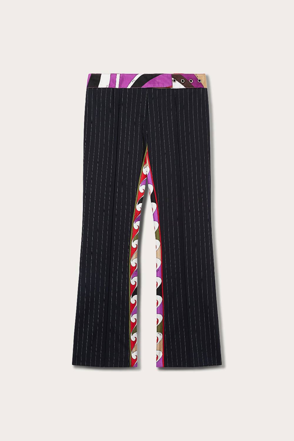 Pucci Pantaloni gessati con finiture Iride e Cigni Negozi Online
