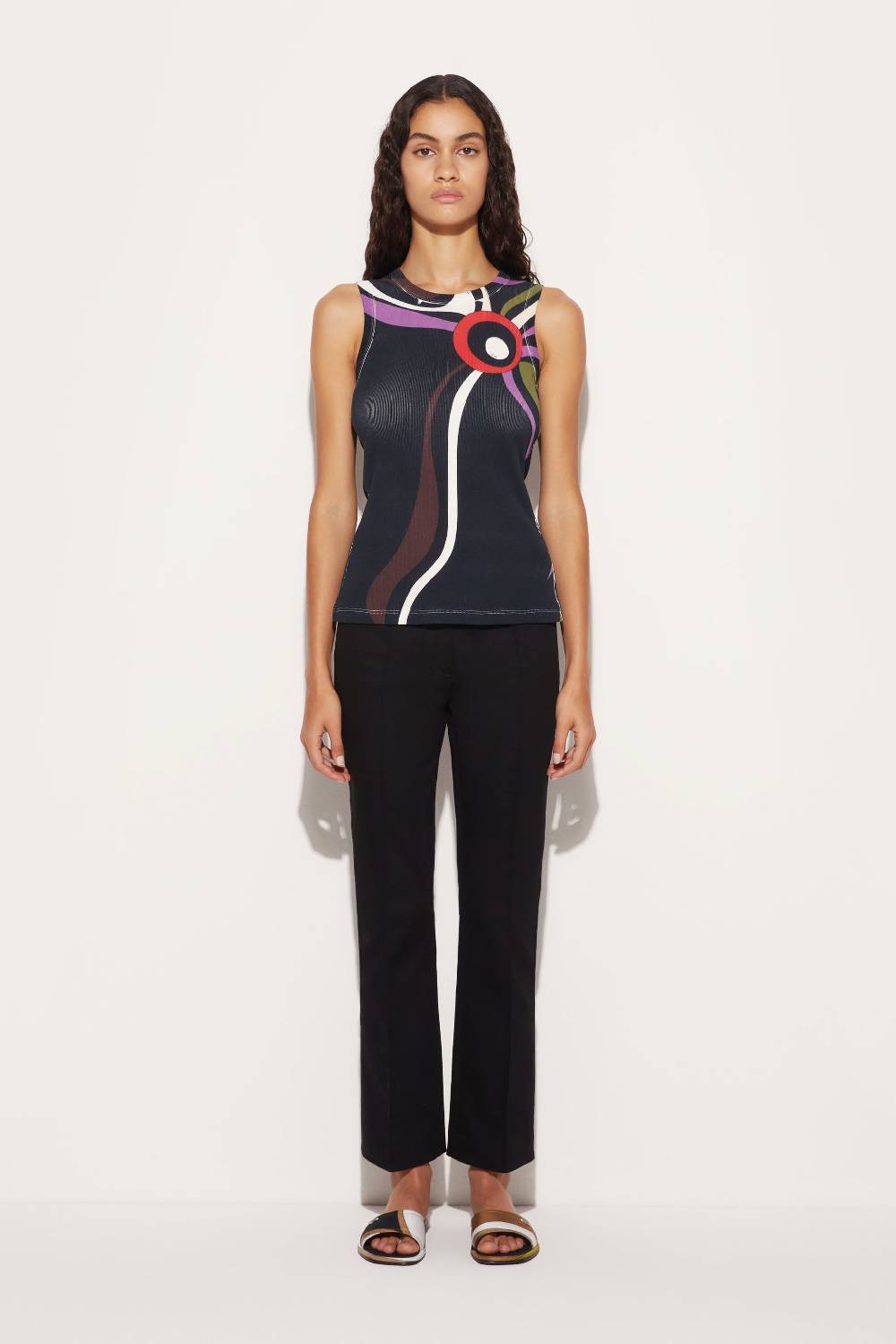 Pucci Canotta con stampa Marmo e cut-out Acquista Ora