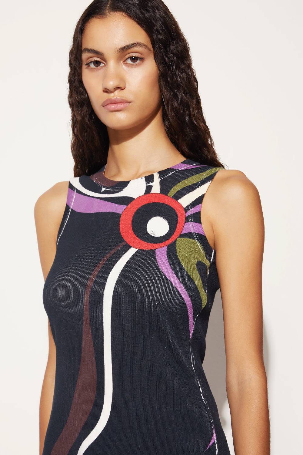Pucci Canotta con stampa Marmo e cut-out Acquista Ora