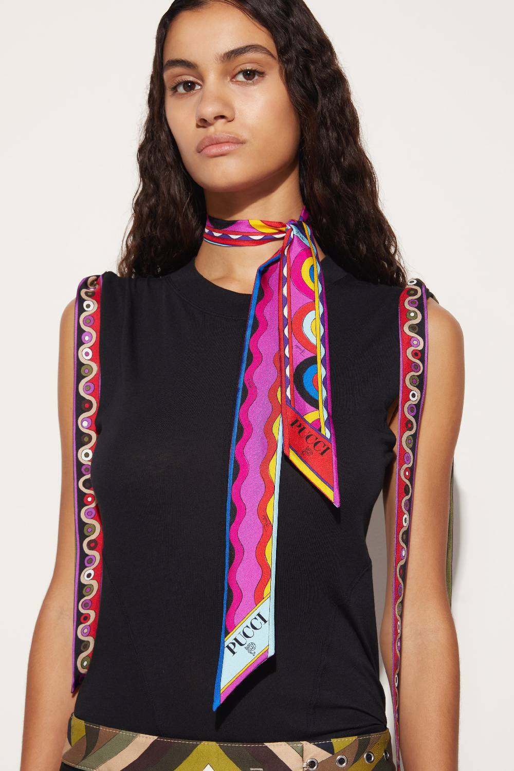 Pucci Foulard in seta con stampe Onde e Bersaglio Shopping Online