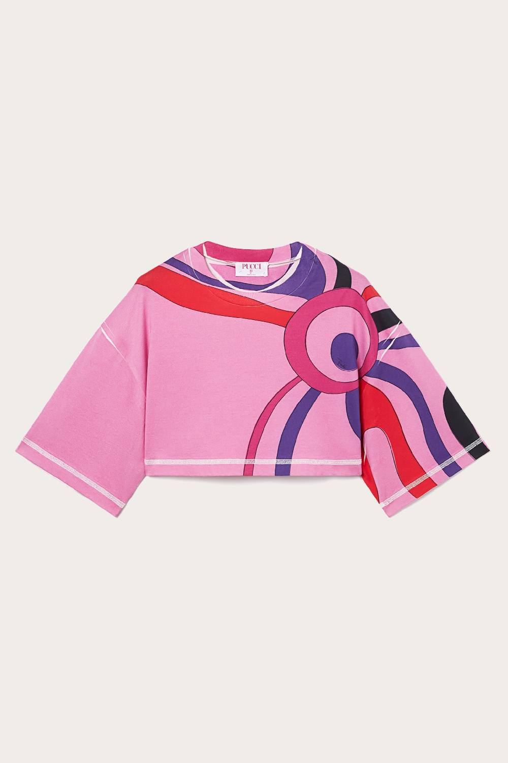 Pucci T-shirt cropped con stampa Marmo Prezzo Ridotto