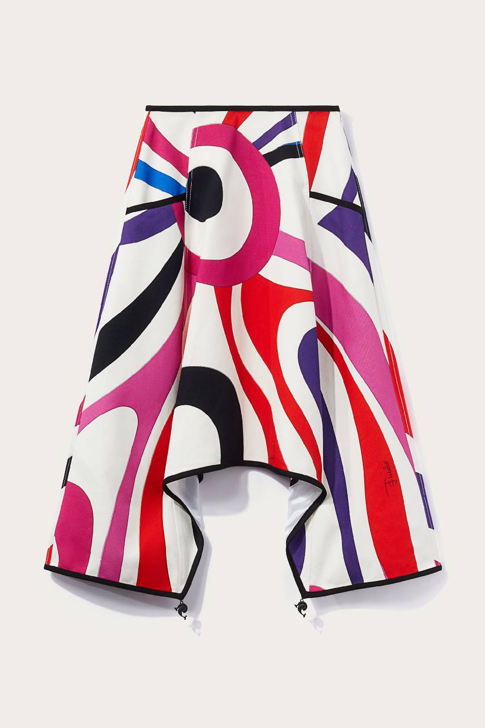 Pucci Gonna svasata con stampa Marmo Sottocosto
