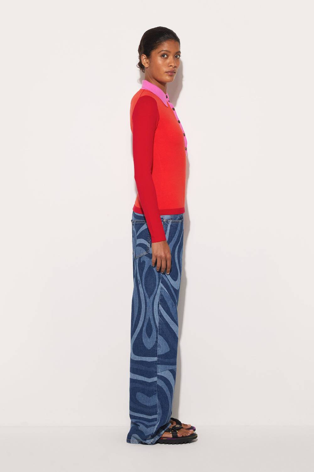 Pucci Top in maglia con design color-block Sconto