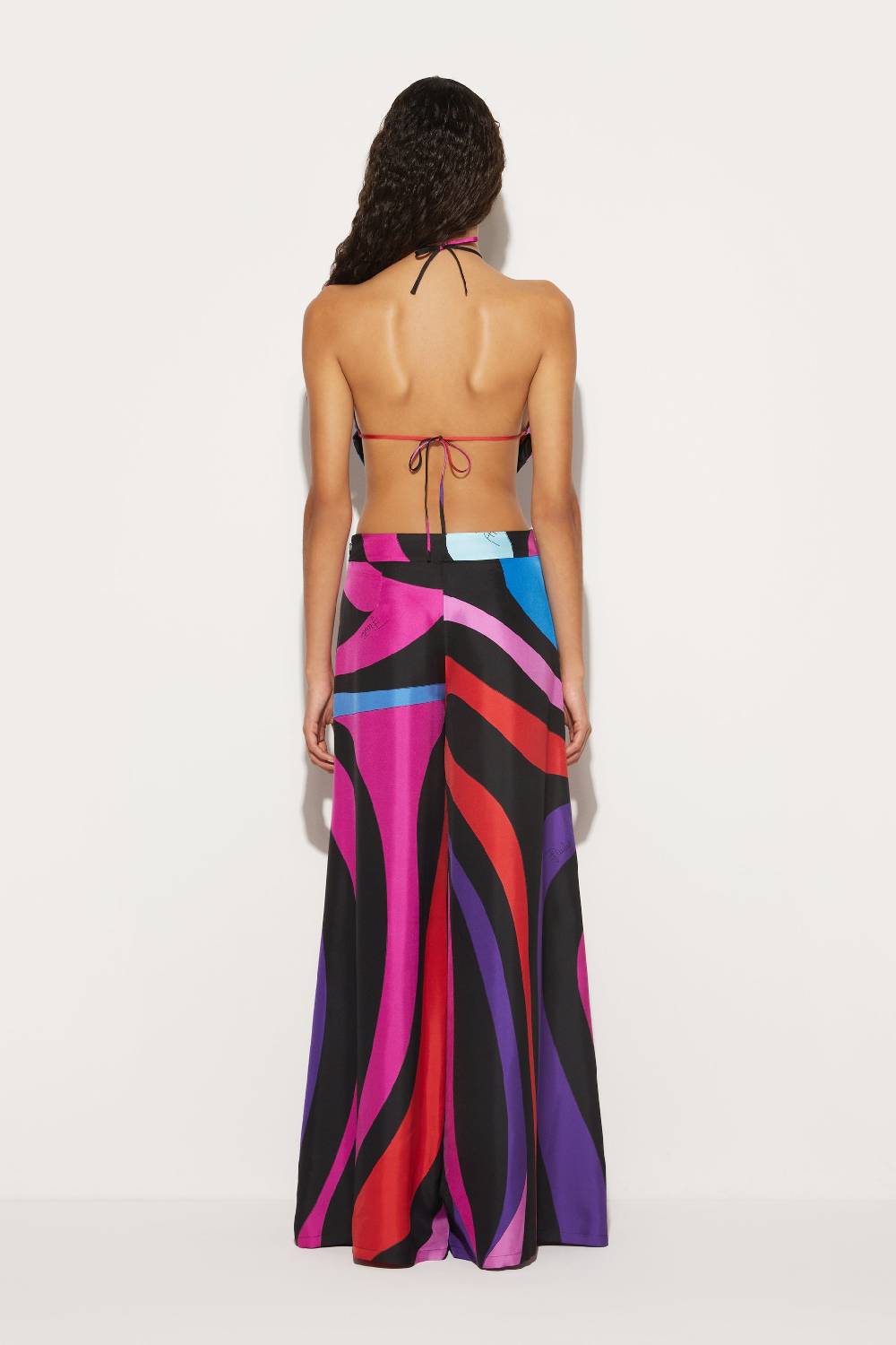 Pucci Pantaloni in seta con stampa Marmo Offerta
