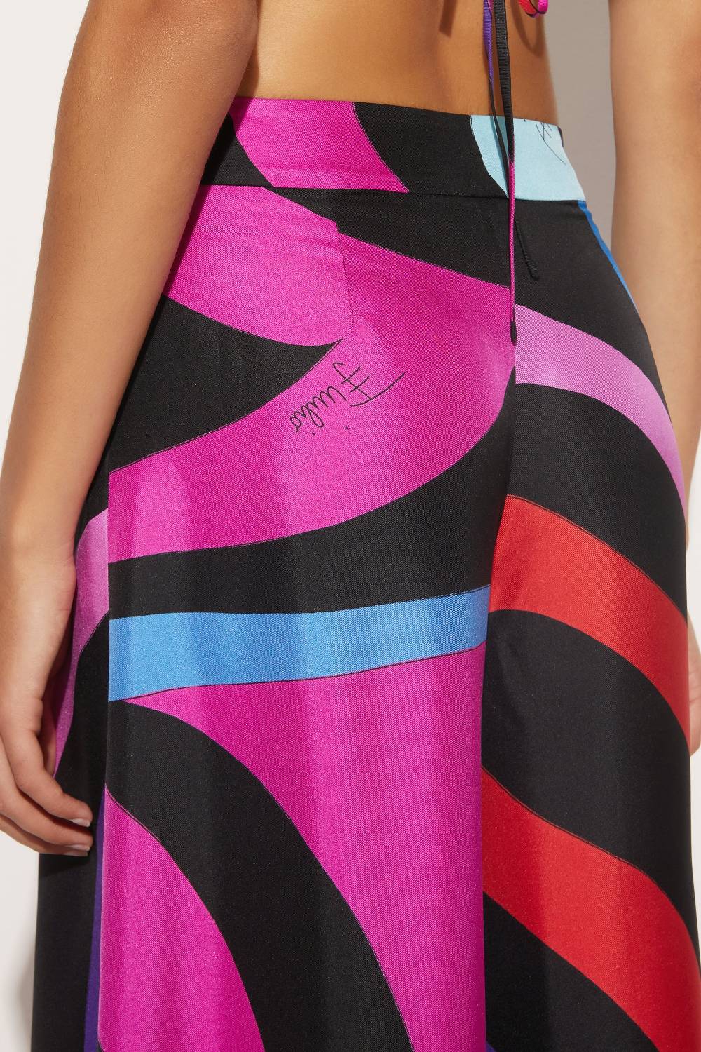 Pucci Pantaloni in seta con stampa Marmo Offerta