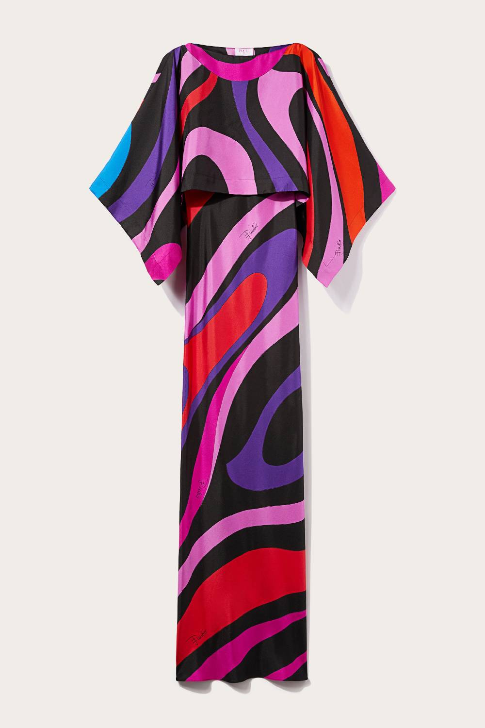 Pucci Abito in seta con stampa Marmo Outlet