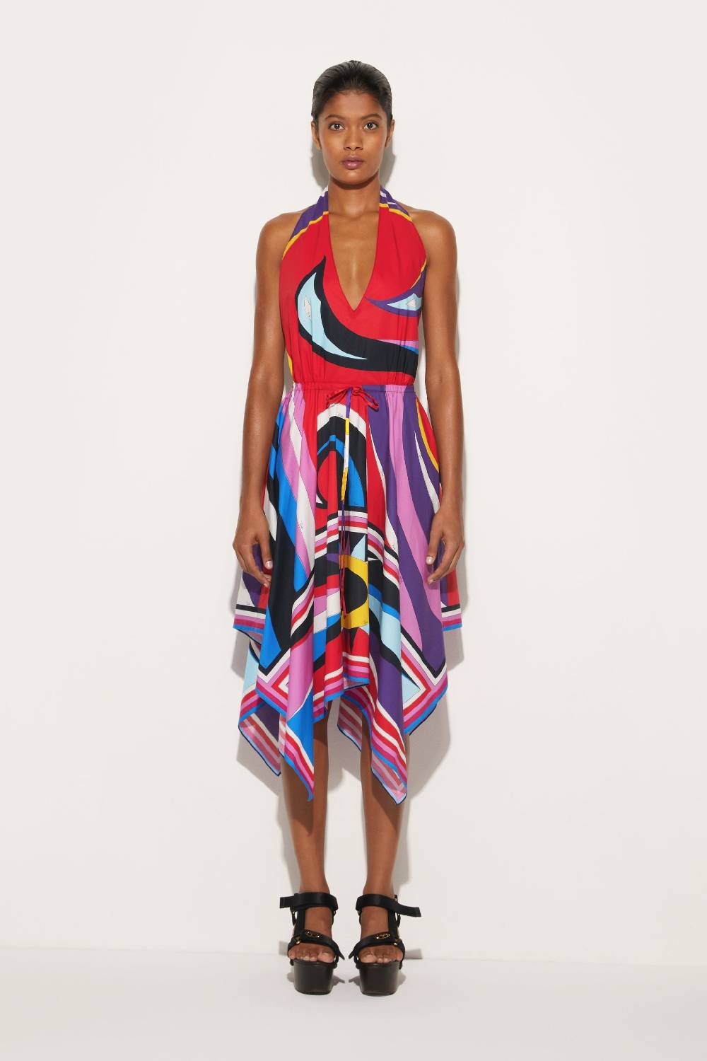 Pucci Abito con stampa Cigni Offerta speciale