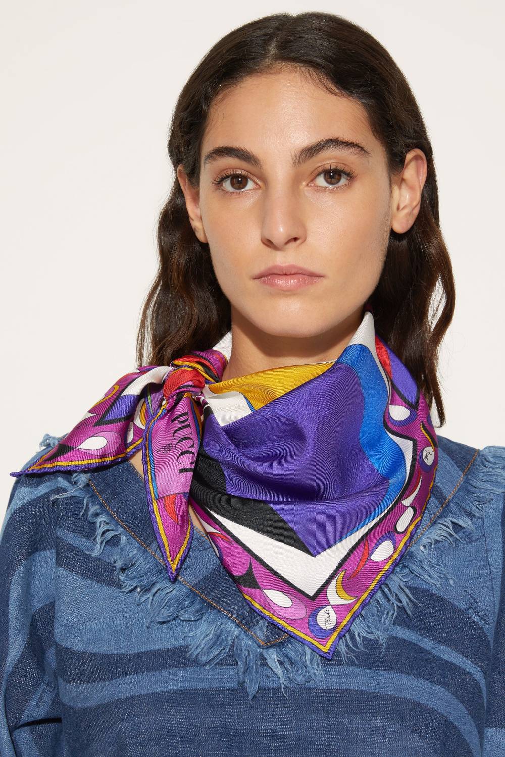 Pucci Foulard in seta con stampa Pesci Flash Sale