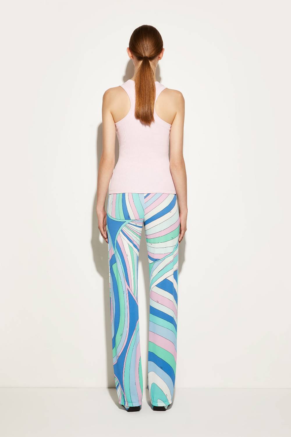 Pucci Canotta a costine con logo Pucci P Vendita calda