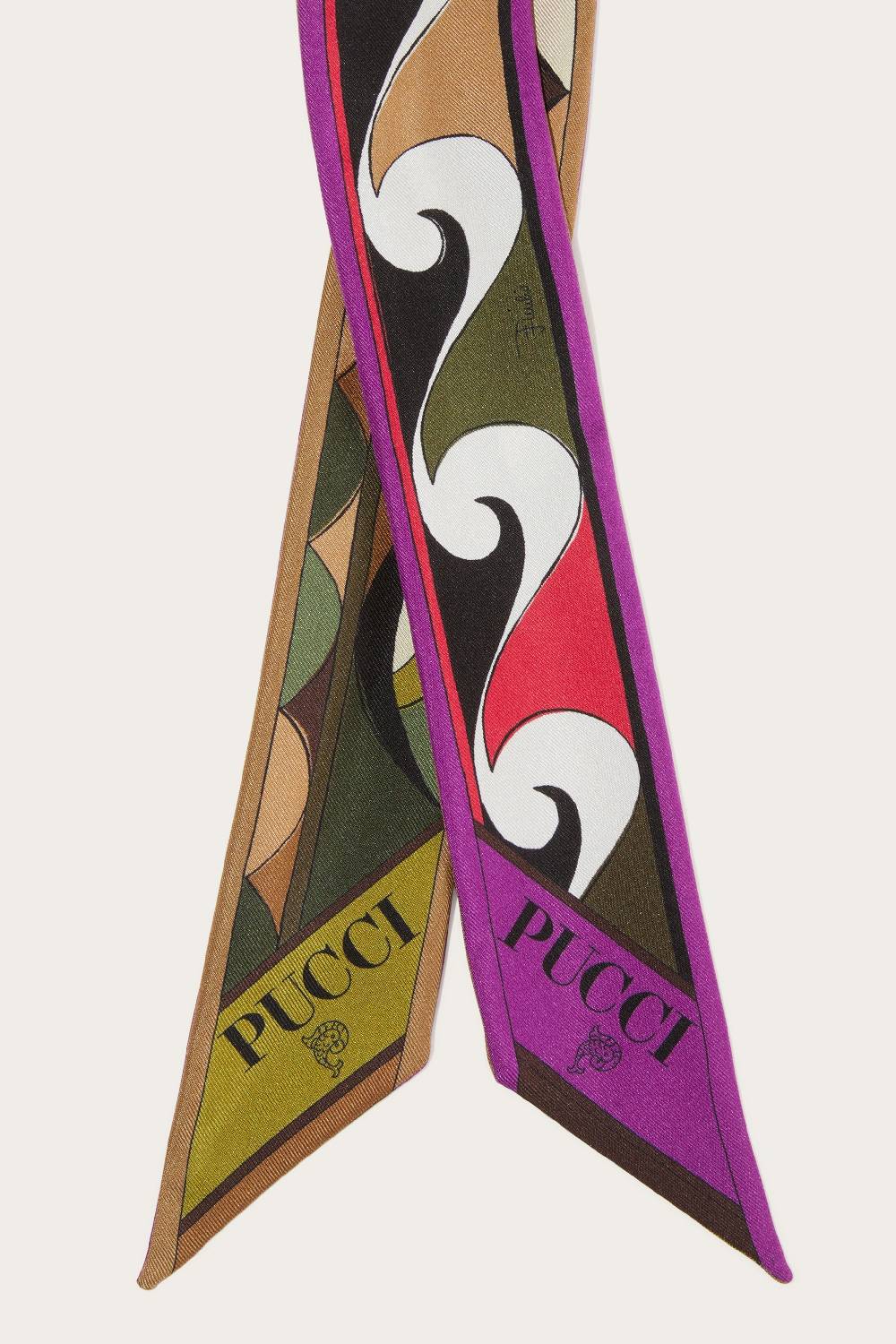 Pucci Foulard in seta con stampa Rombi Ritorno libero