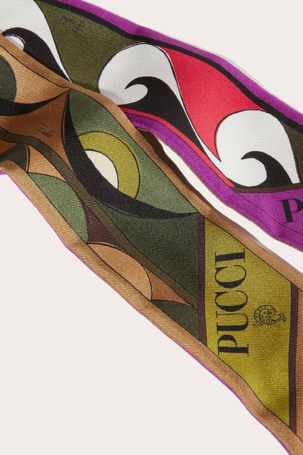 Pucci Foulard in seta con stampa Rombi Ritorno libero