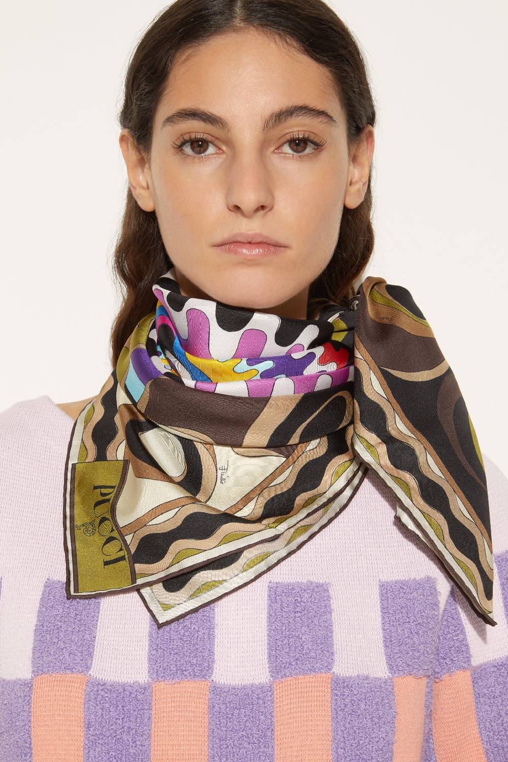 Pucci Carré grande in seta con stampa Bersaglio Fino al 50% di sconto