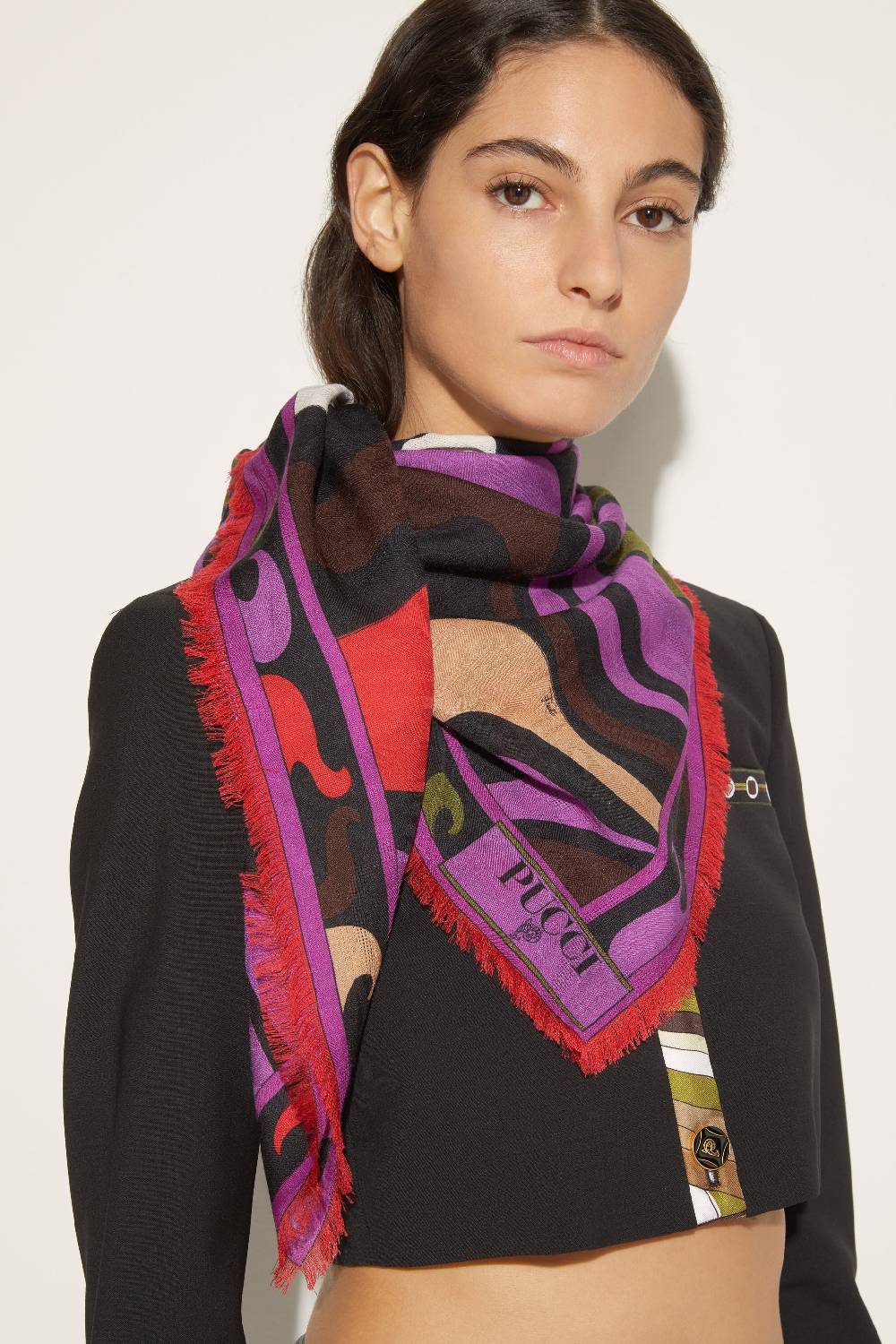 Pucci Foulard grande jacquard con motivo Marmo Fino al 60% di sconto