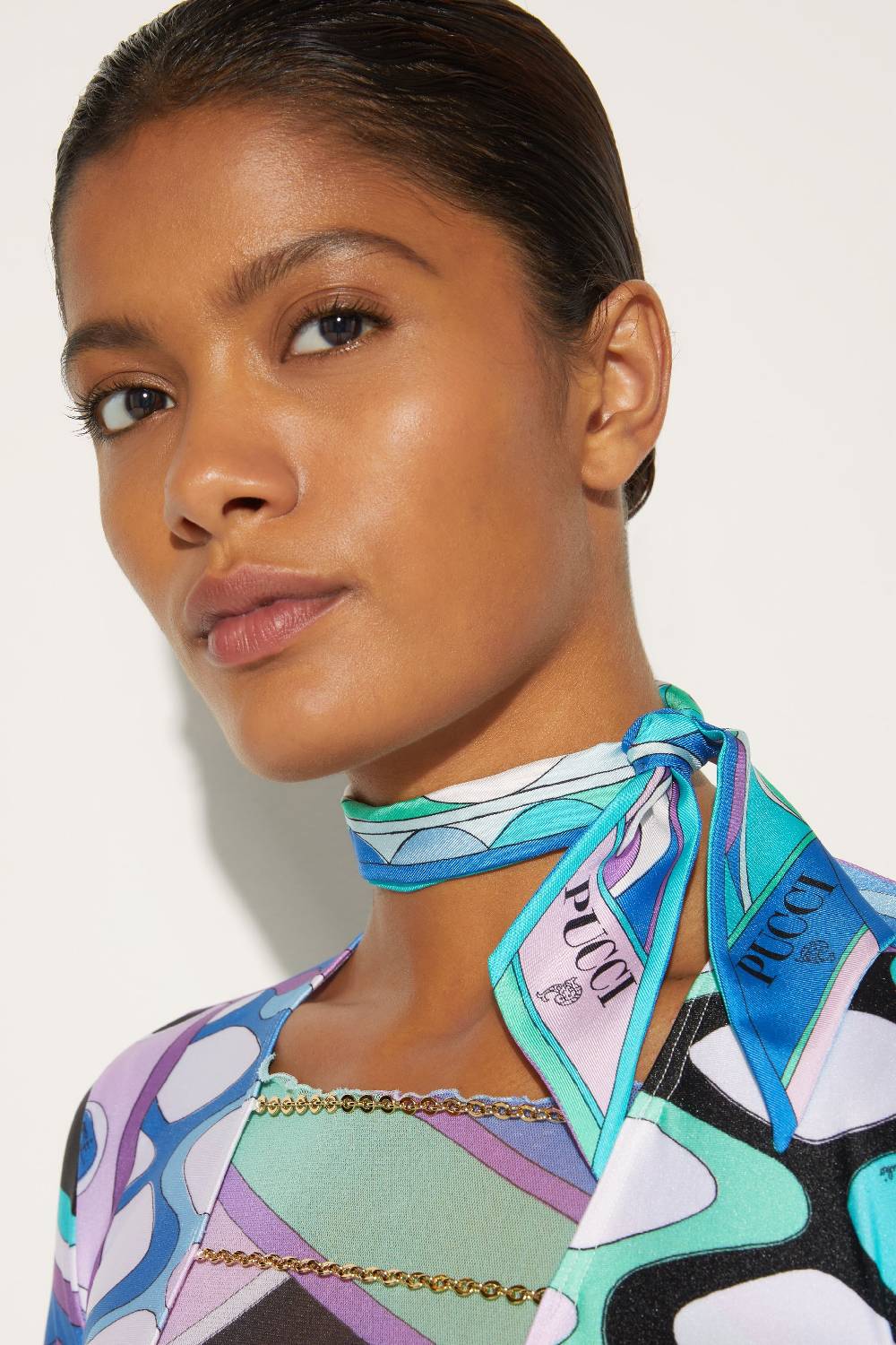 Pucci Foulard in seta con stampa Rombi Black Friday Prezzi