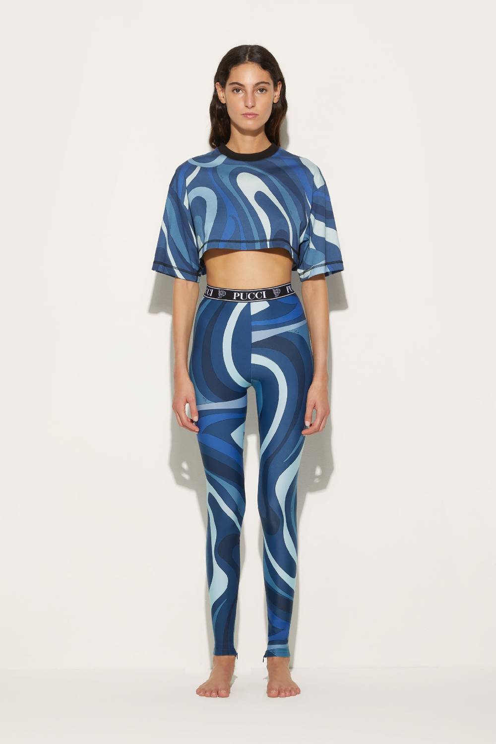 Pucci Crop top con stampa Marmo Offerta speciale