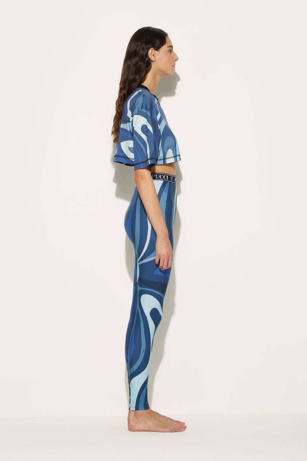 Pucci Crop top con stampa Marmo Offerta speciale