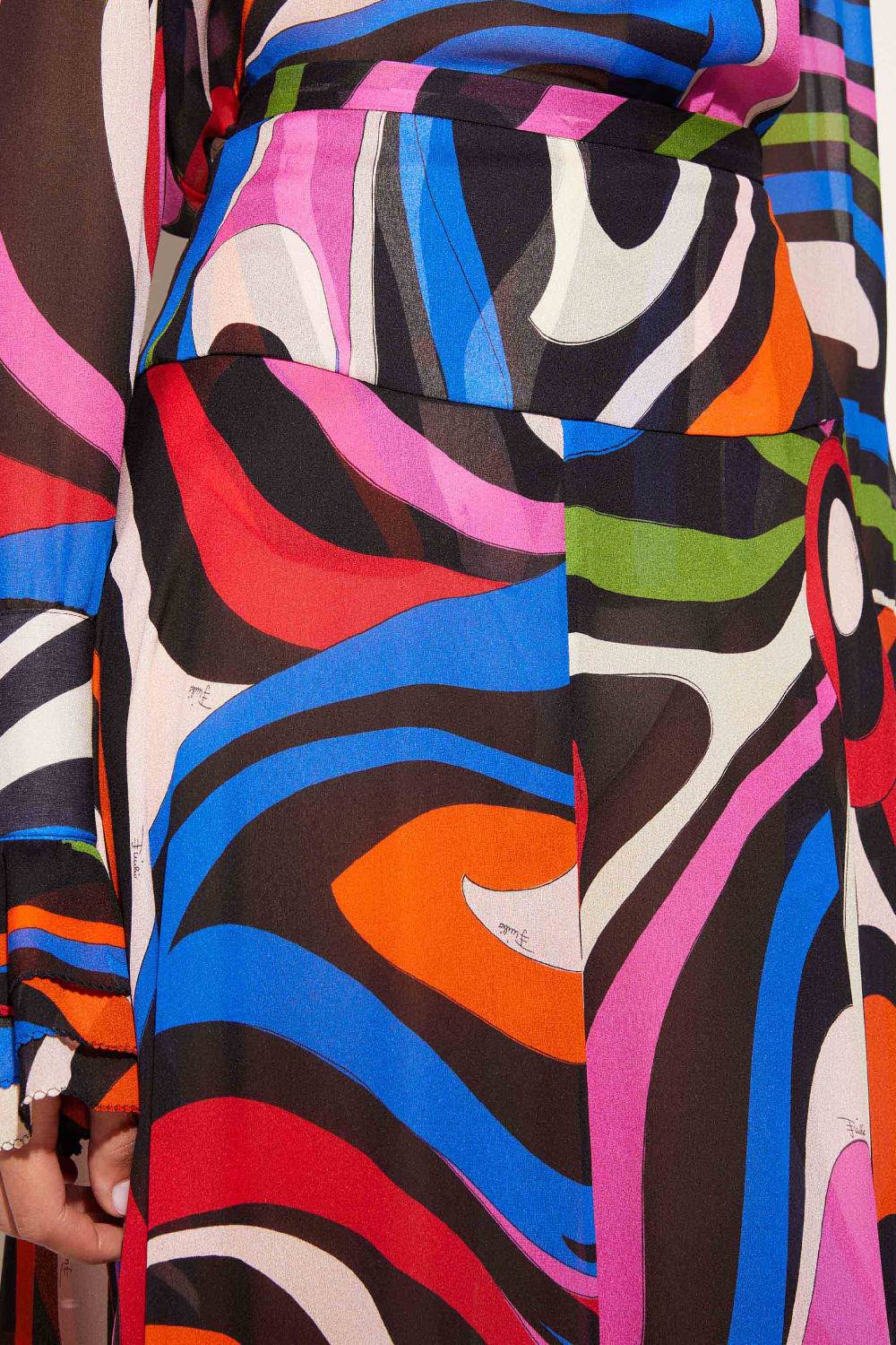 Pucci Gonna lunga in seta con stampa Marmo Vendita calda