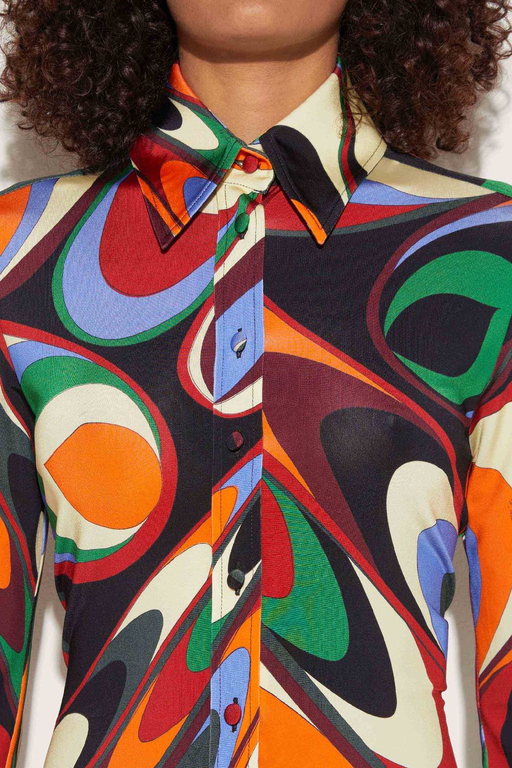 Pucci Camicia in seta con stampa Onde Offerte stagionali