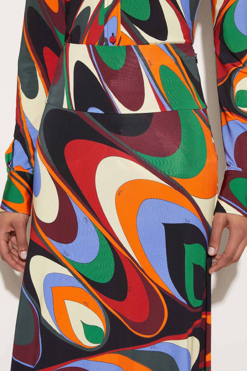 Pucci Gonna lunga con stampa Onde Liquidazione