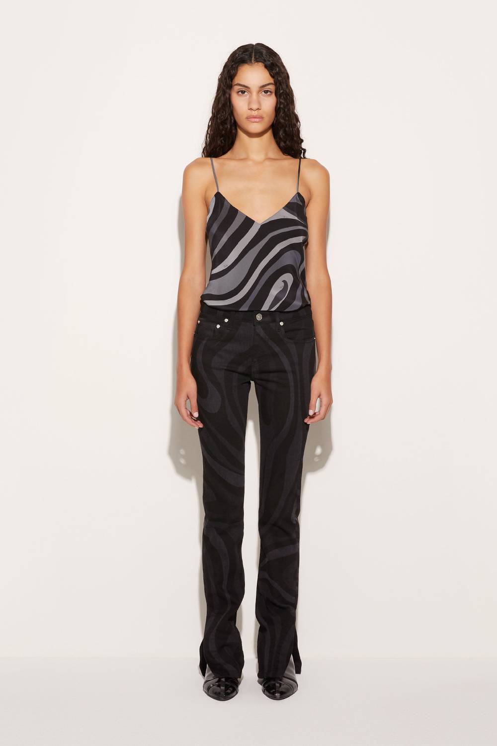 Pucci Top in seta con stampa Marmo Fino al 65% di sconto