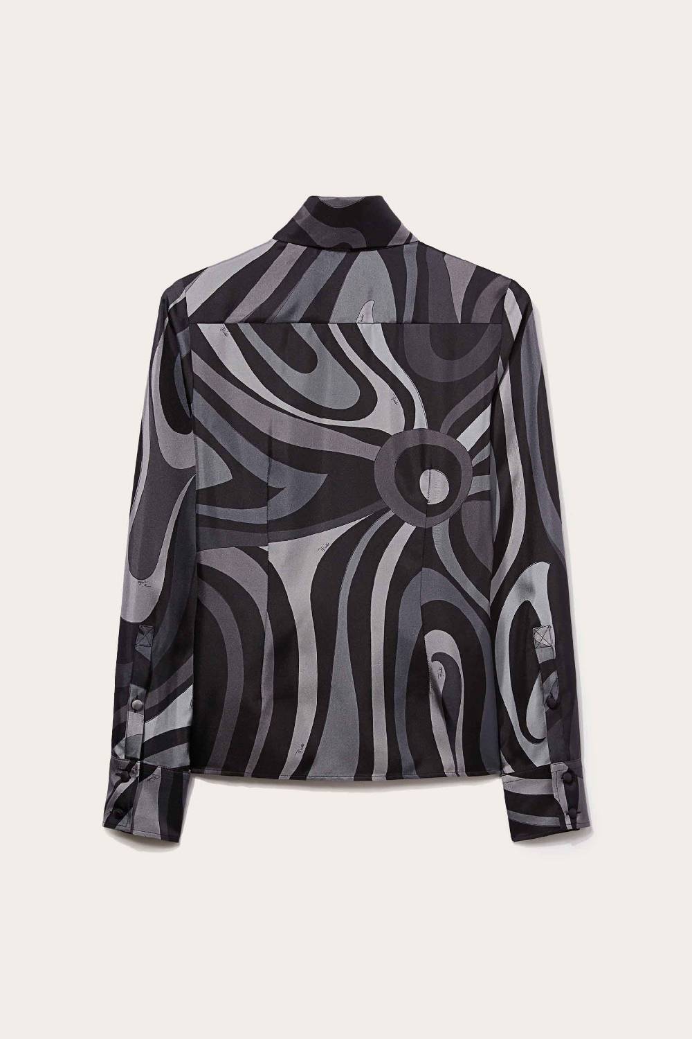 Pucci Marmo-Print Silk-Twill Shirt Offerta speciale della fabbrica
